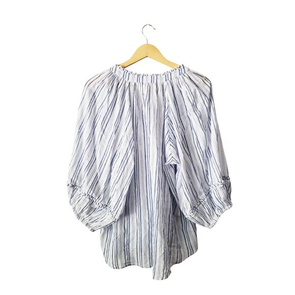 Apiece Apart Mitte Top Blue/White Stripes SIze 2X - Picture 5 of 10